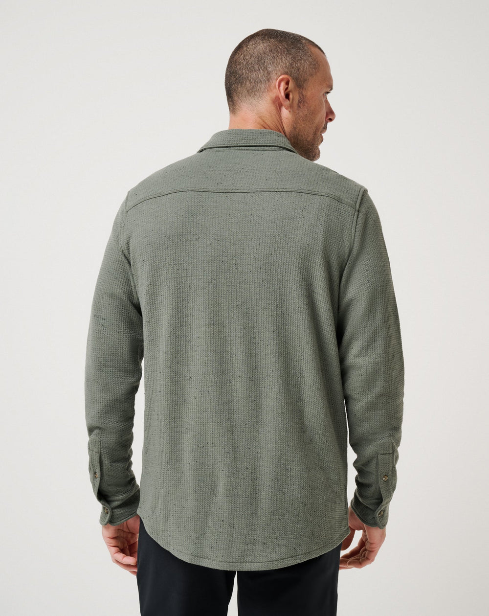 Cloud Waffle Shirt Jacket Men/Dark Olive