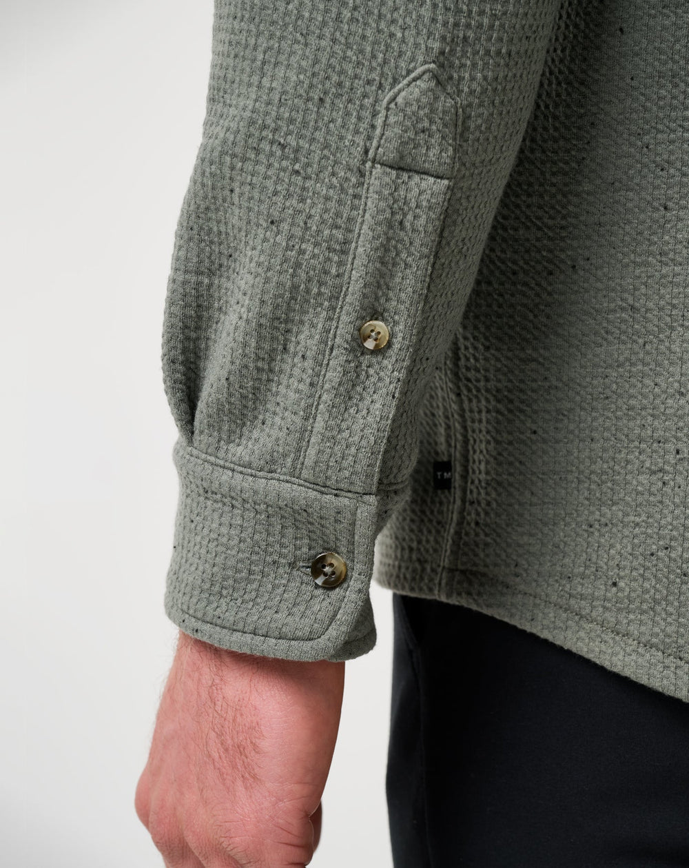 Cloud Waffle Shirt Jacket Men/Dark Olive