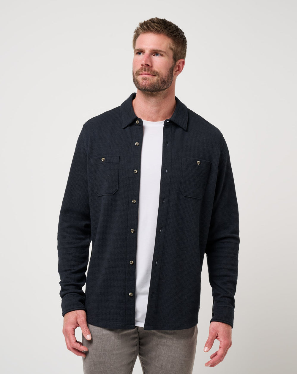 Cloud Waffle Shirt Jacket Men/Black