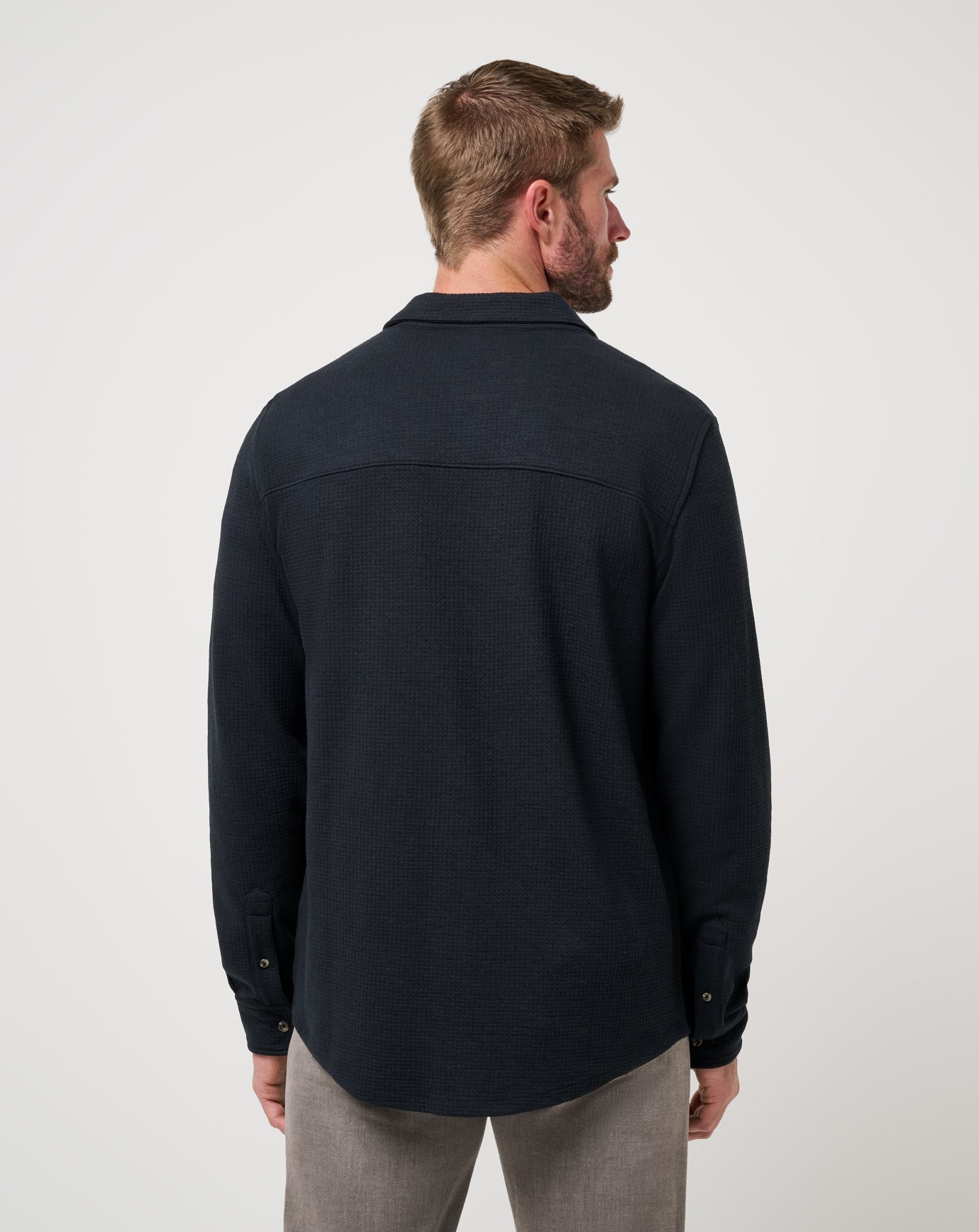 Cloud Waffle Shirt Jacket Men/Black