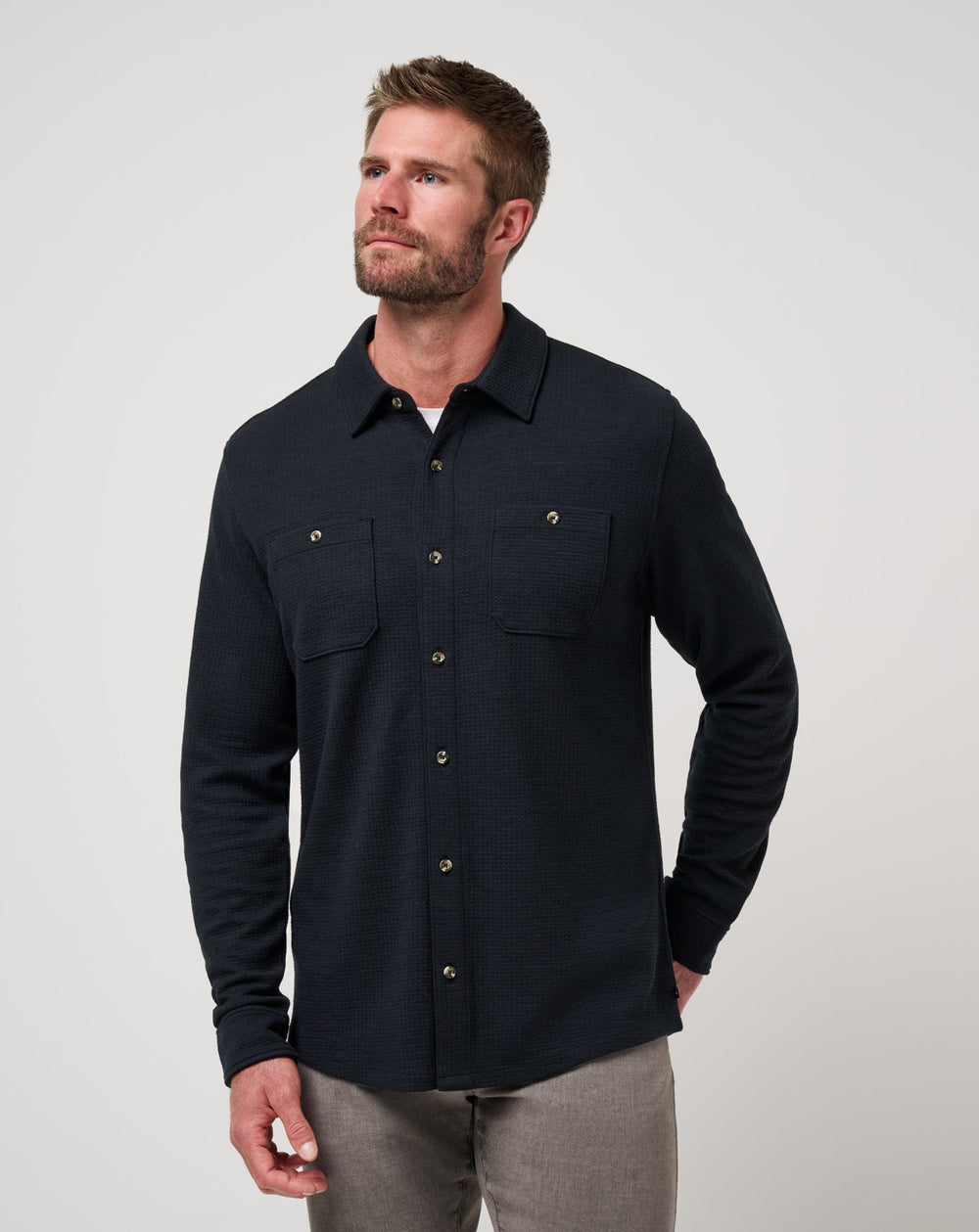 Cloud Waffle Shirt Jacket Men/Black