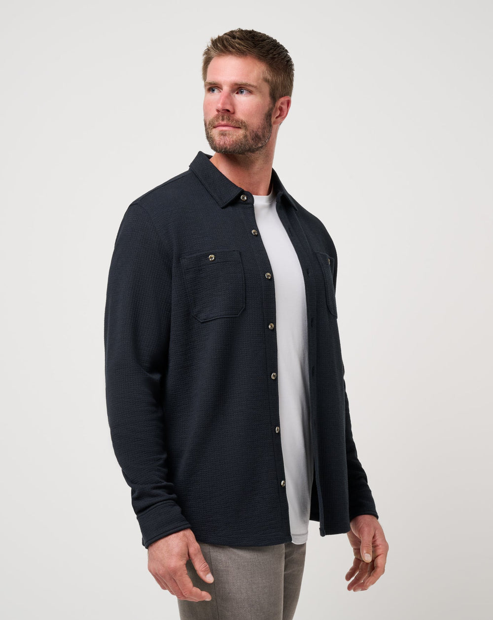 Cloud Waffle Shirt Jacket Men/Black