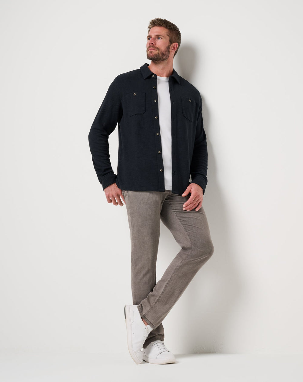 Cloud Waffle Shirt Jacket Men/Black
