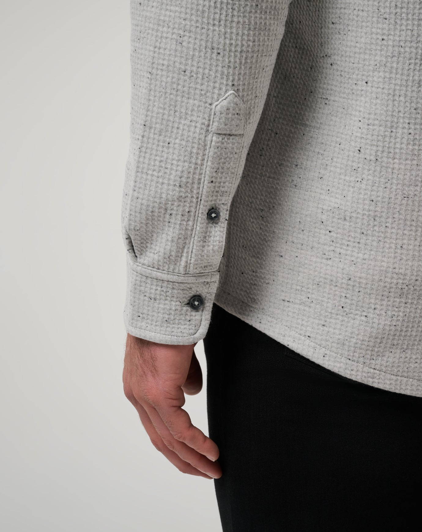 Cloud Waffle Shirt Jacket Men/Heather Light Grey