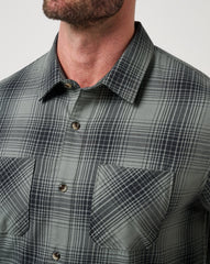 Cloud Flannel Plaid Button-Up Men/Dark Olive