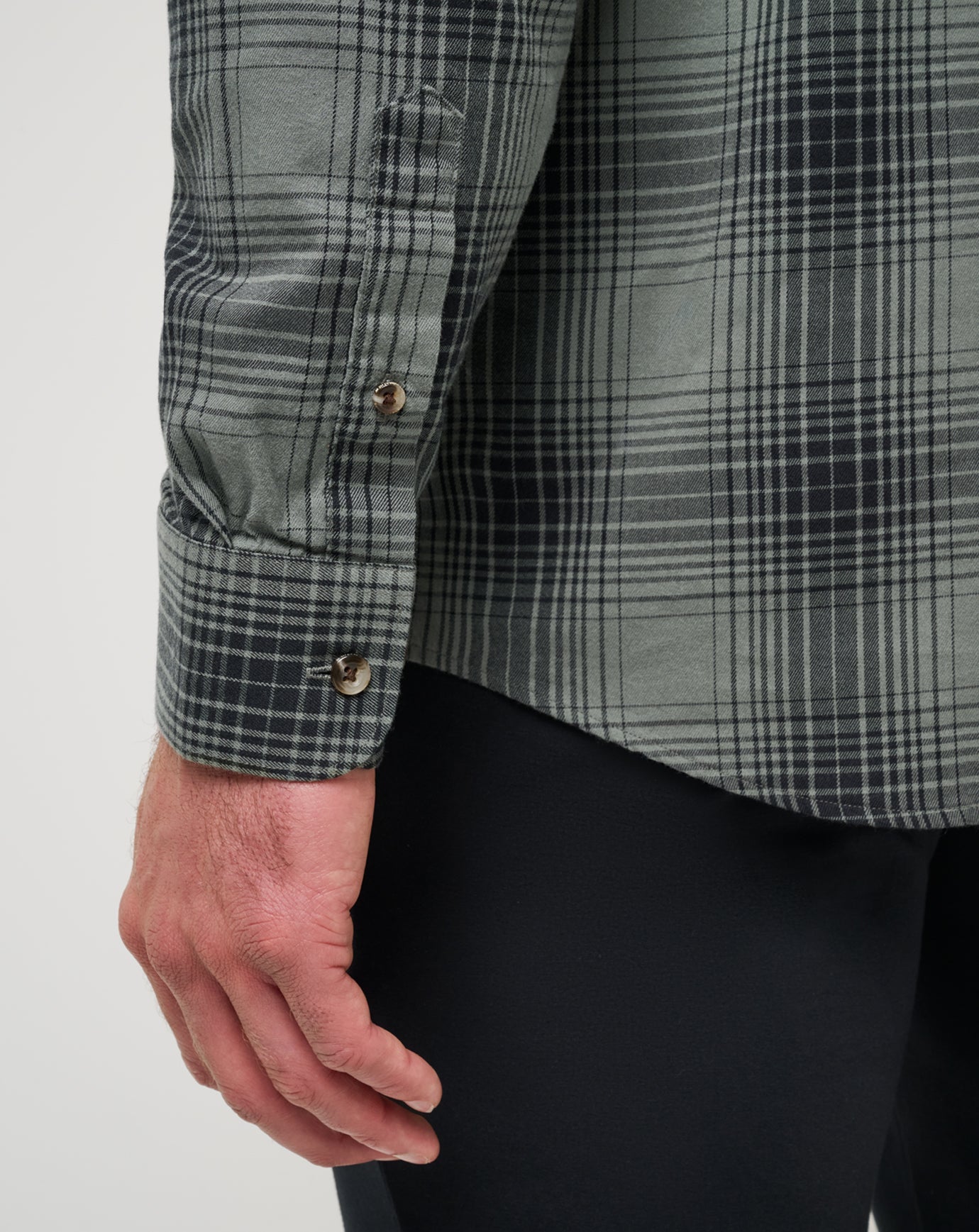 Cloud Flannel Plaid Button-Up Men/Dark Olive