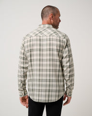 Cloud Flannel Plaid Button-Up Men/Birch