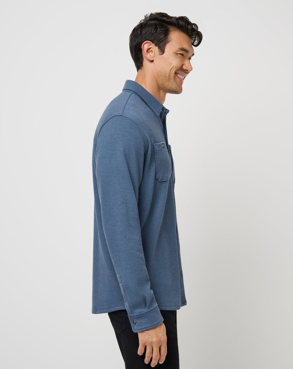 Cloud Waffle Shirt Jacket Men/Bering Sea