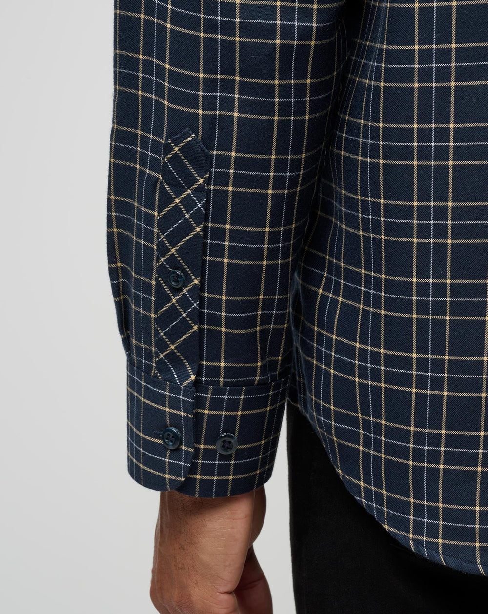 Cloud Flannel Plaid Button-Up Men/Total Eclipse/Apricot