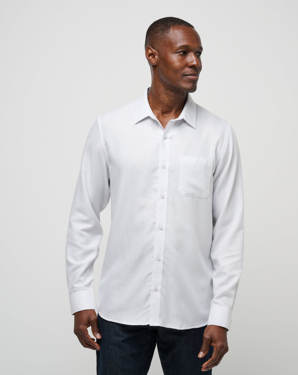 Little Leary Button-Up Men/White