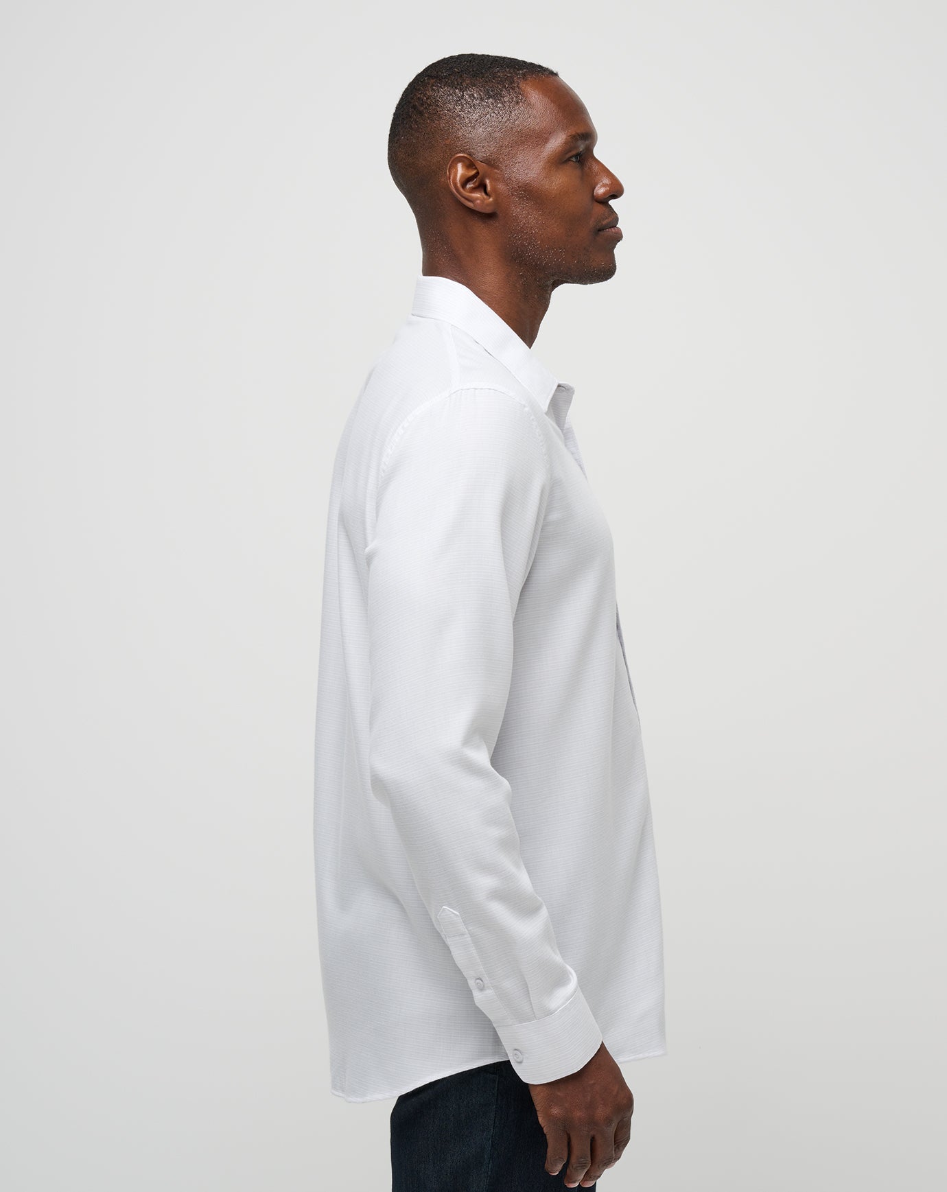 Little Leary Button-Up Men/White