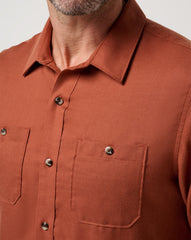 Cloud Flannel Button-Up Men/Maple