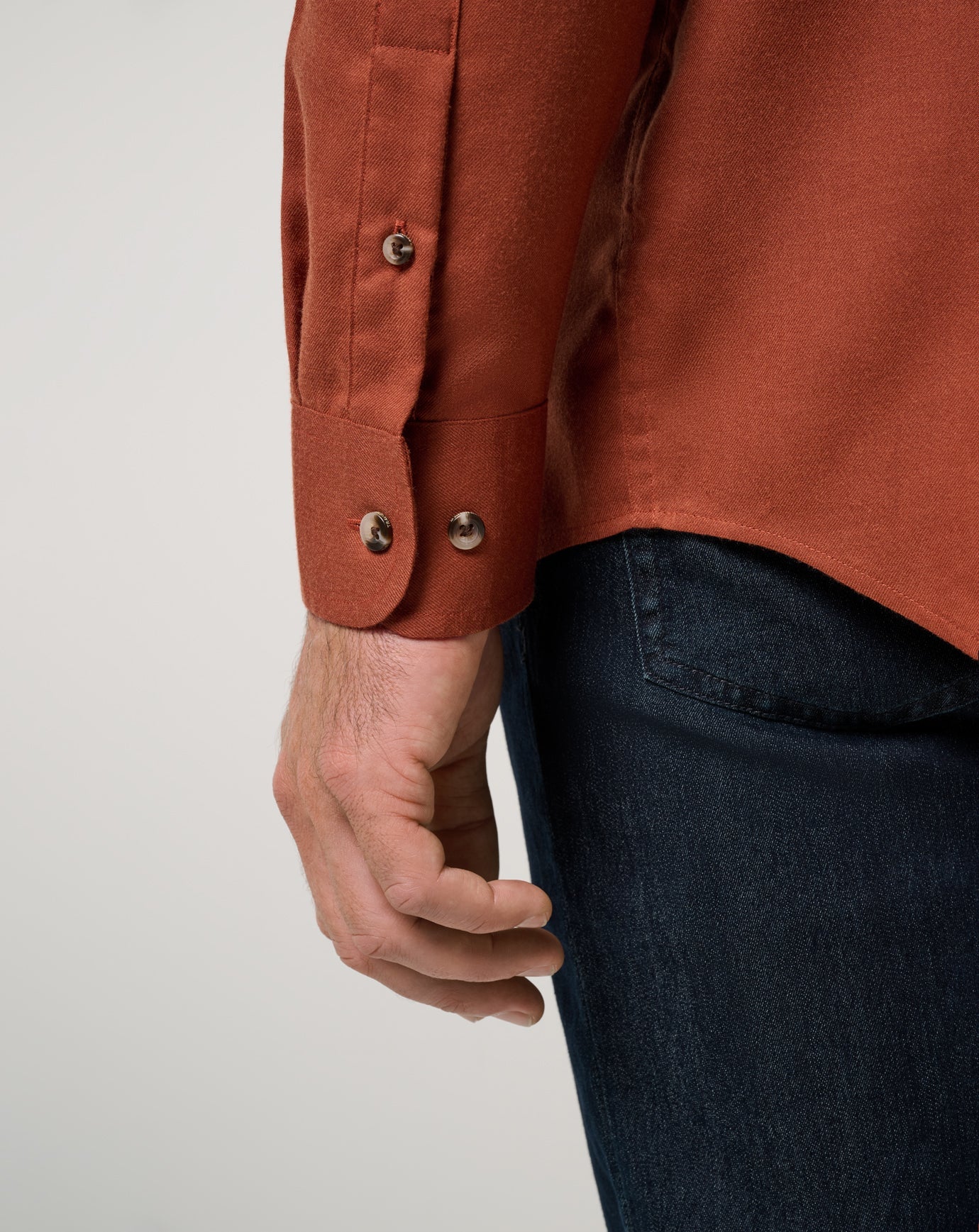 Cloud Flannel Button-Up Men/Maple