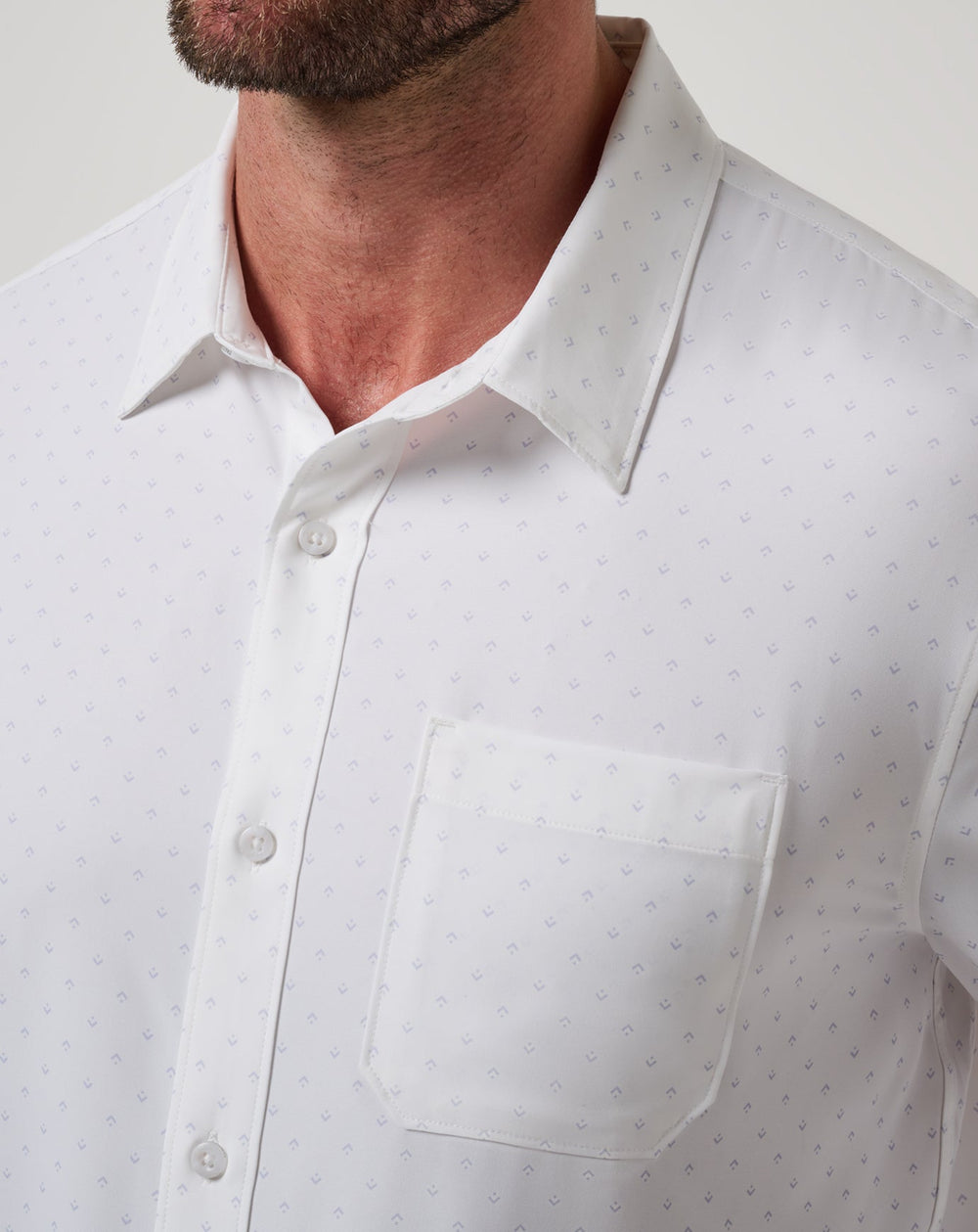 Techwoven Tidbits Button-Up Men/White