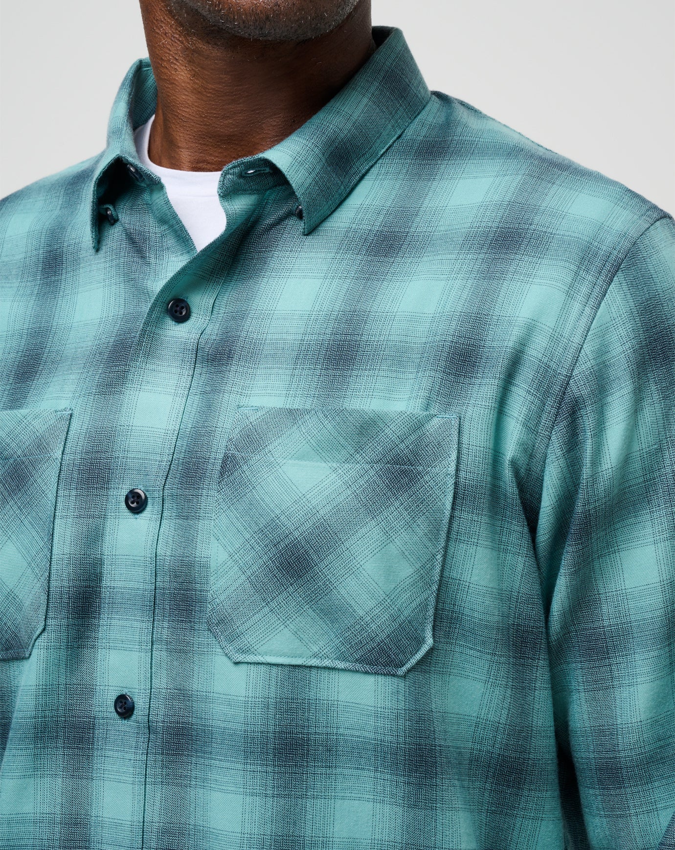 Cloud Flannel Plaid Button-Up Men/Total Eclipse/Cameo
