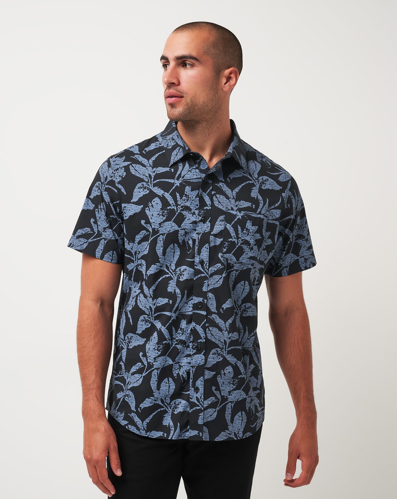Photo Finish Button-Up Men/Black