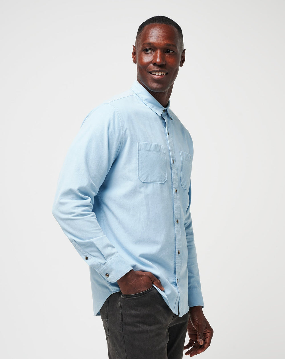 Barrel Of Laughs Button-Up Men/Dream Blue