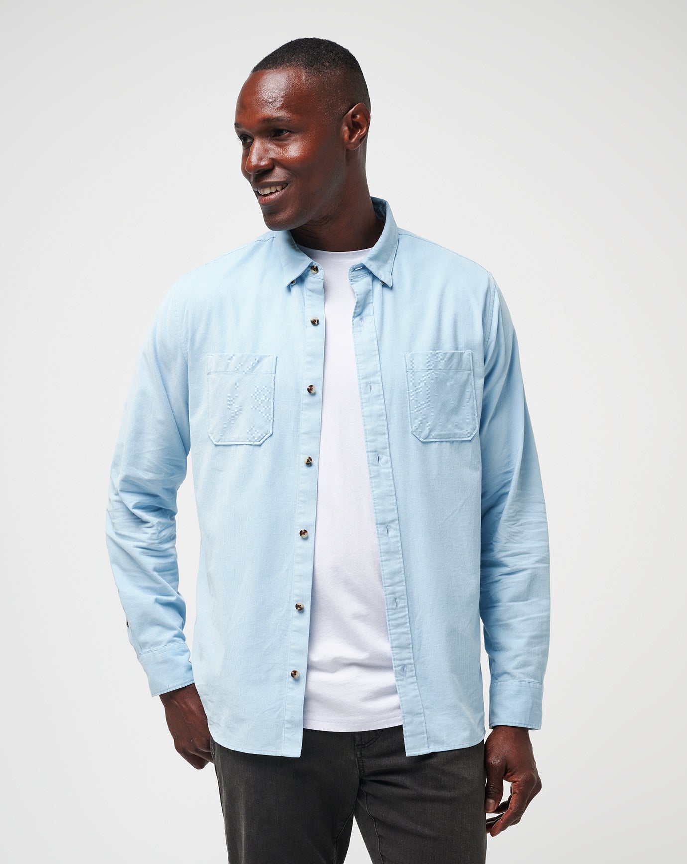 Barrel Of Laughs Button-Up Men/Dream Blue