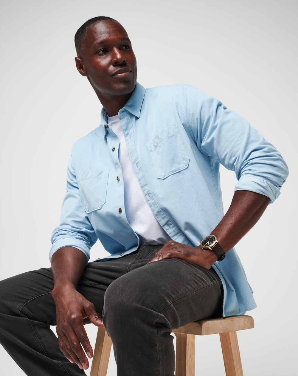 Barrel Of Laughs Button-Up Men/Dream Blue