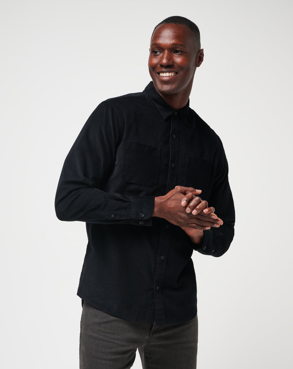 Barrel Of Laughs Button-Up Men/Black