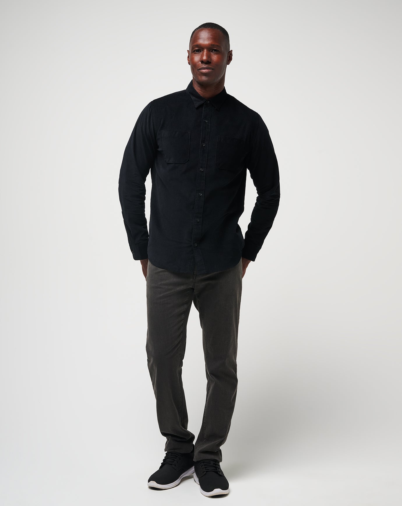 Barrel Of Laughs Button-Up Men/Black
