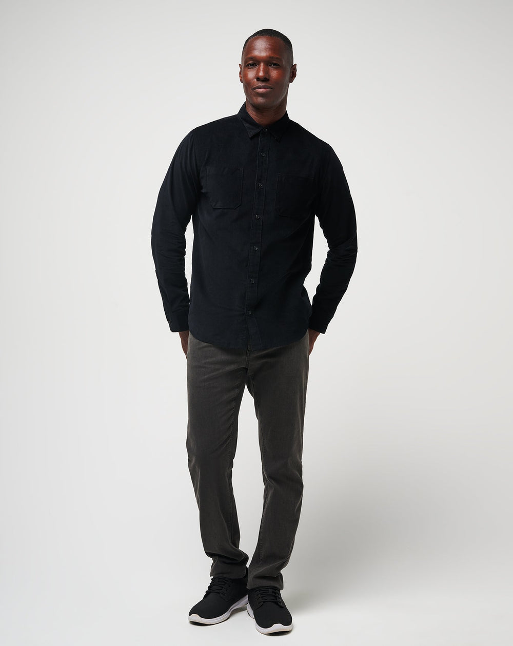 Barrel Of Laughs Button-Up Men/Black
