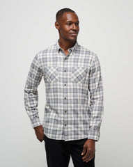 Cloud Flannel Plaid Button-Up Men/Vanilla Ice/Quiet Shade