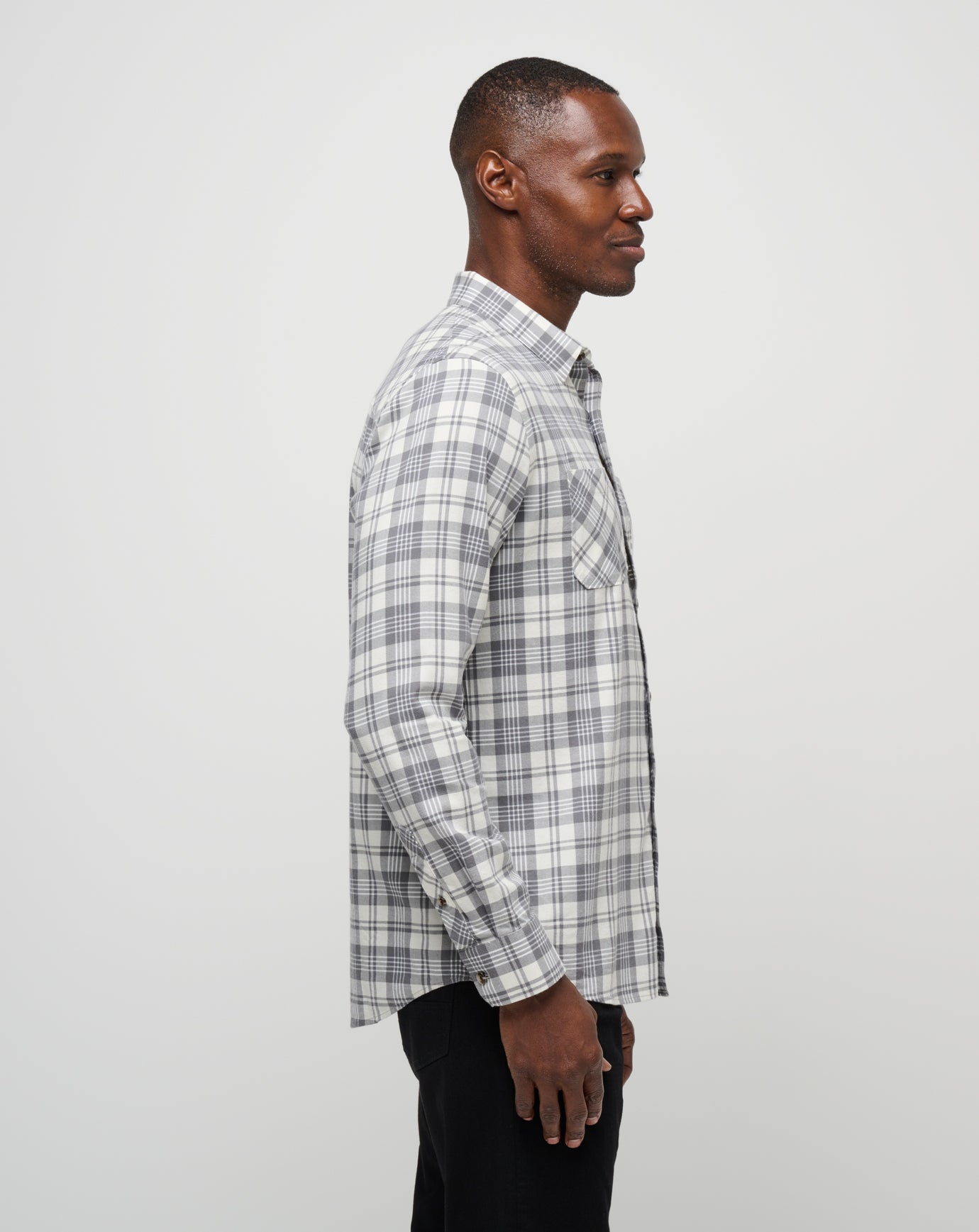 Cloud Flannel Plaid Button-Up Men/Vanilla Ice/Quiet Shade