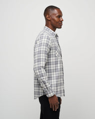 Cloud Flannel Plaid Button-Up Men/Vanilla Ice/Quiet Shade