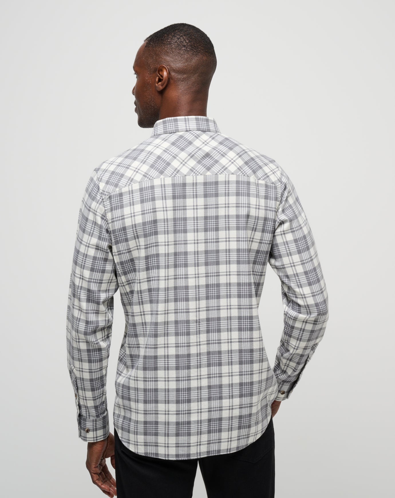 Cloud Flannel Plaid Button-Up Men/Vanilla Ice/Quiet Shade