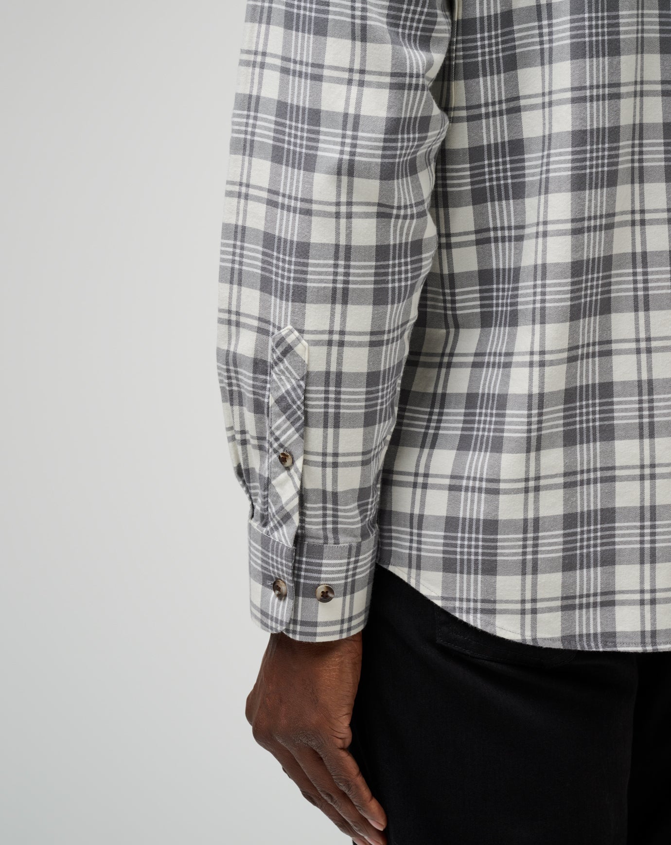 Cloud Flannel Plaid Button-Up Men/Vanilla Ice/Quiet Shade