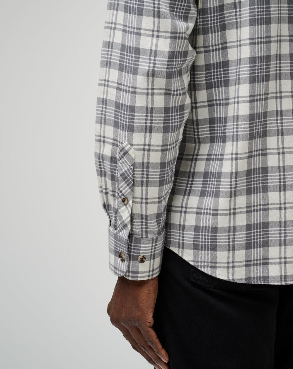 Cloud Flannel Plaid Button-Up Men/Vanilla Ice/Quiet Shade