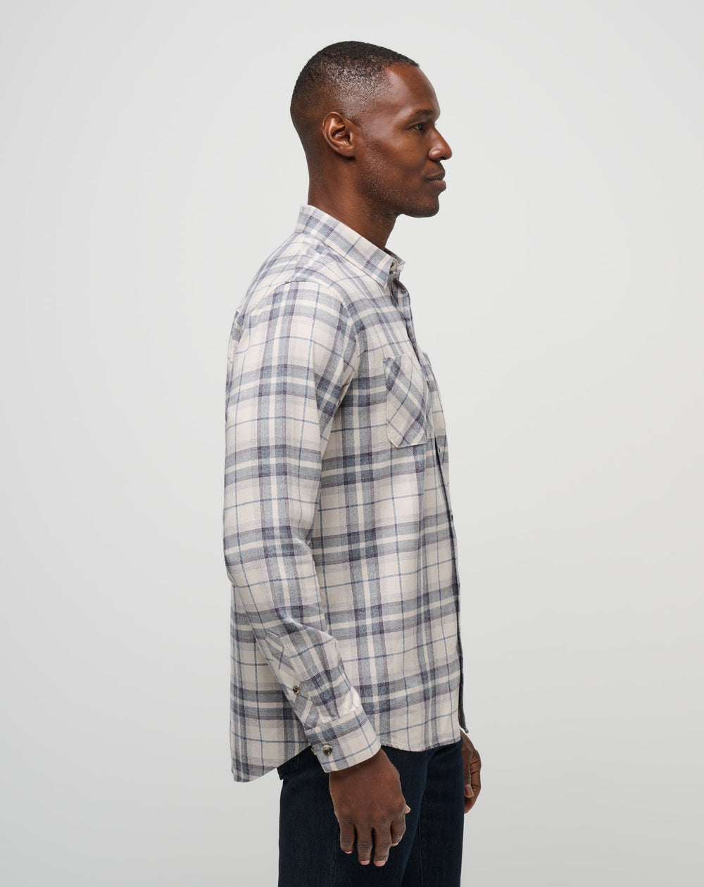Cloud Flannel Plaid Button-Up Men/Oxford Tan/Plum
