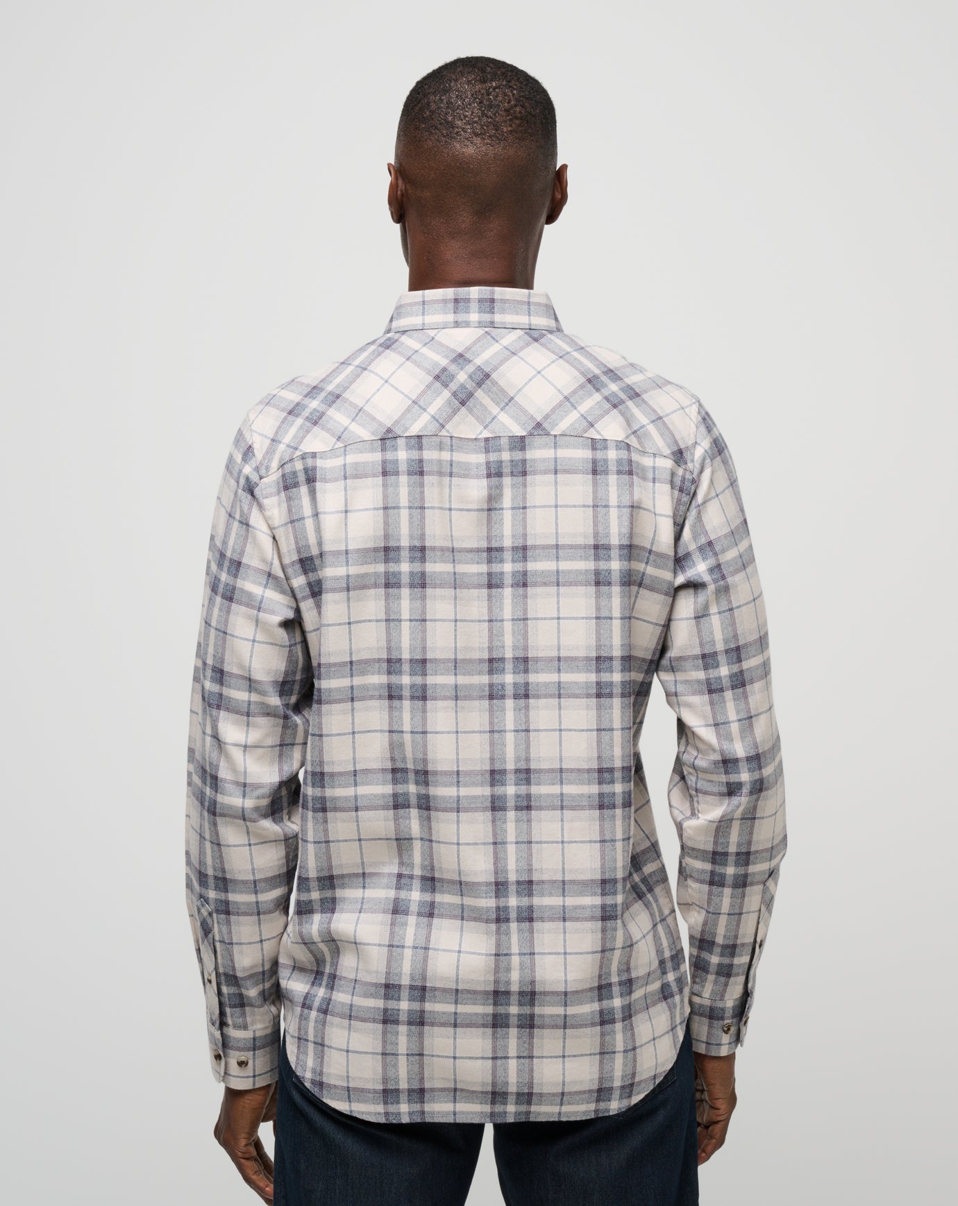 Cloud Flannel Plaid Button-Up Men/Oxford Tan/Plum