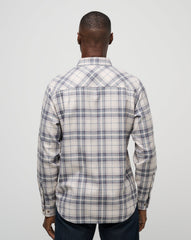 Cloud Flannel Plaid Button-Up Men/Oxford Tan/Plum