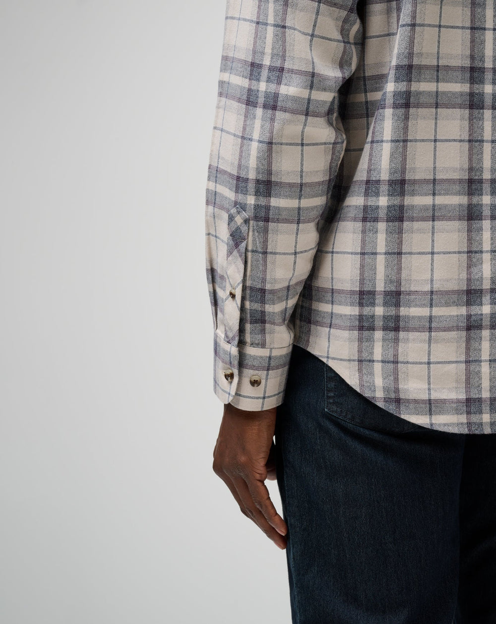 Cloud Flannel Plaid Button-Up Men/Oxford Tan/Plum