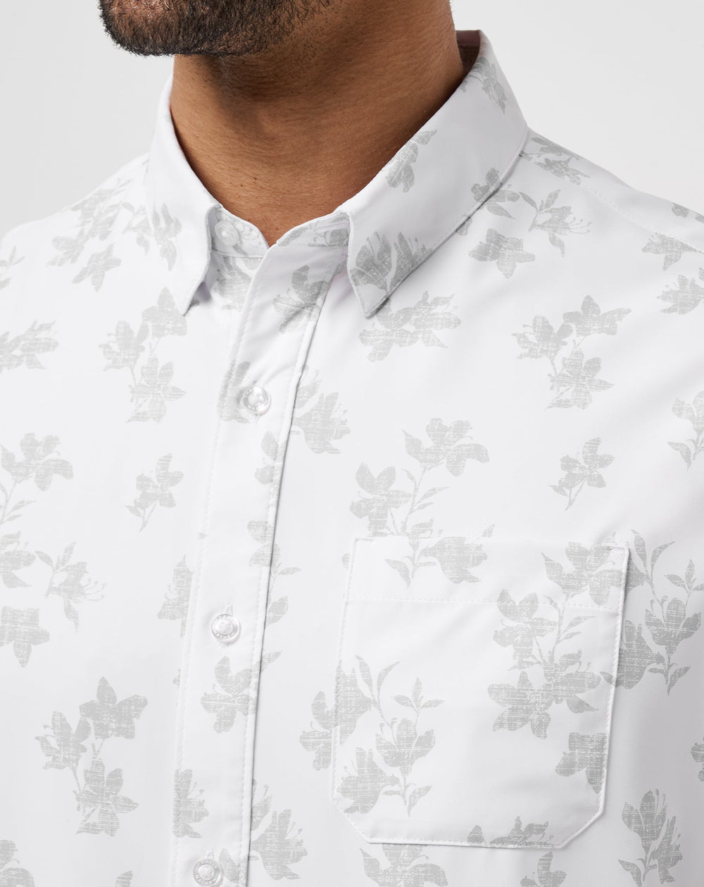 Mist On The Lake Button-Up Men/White