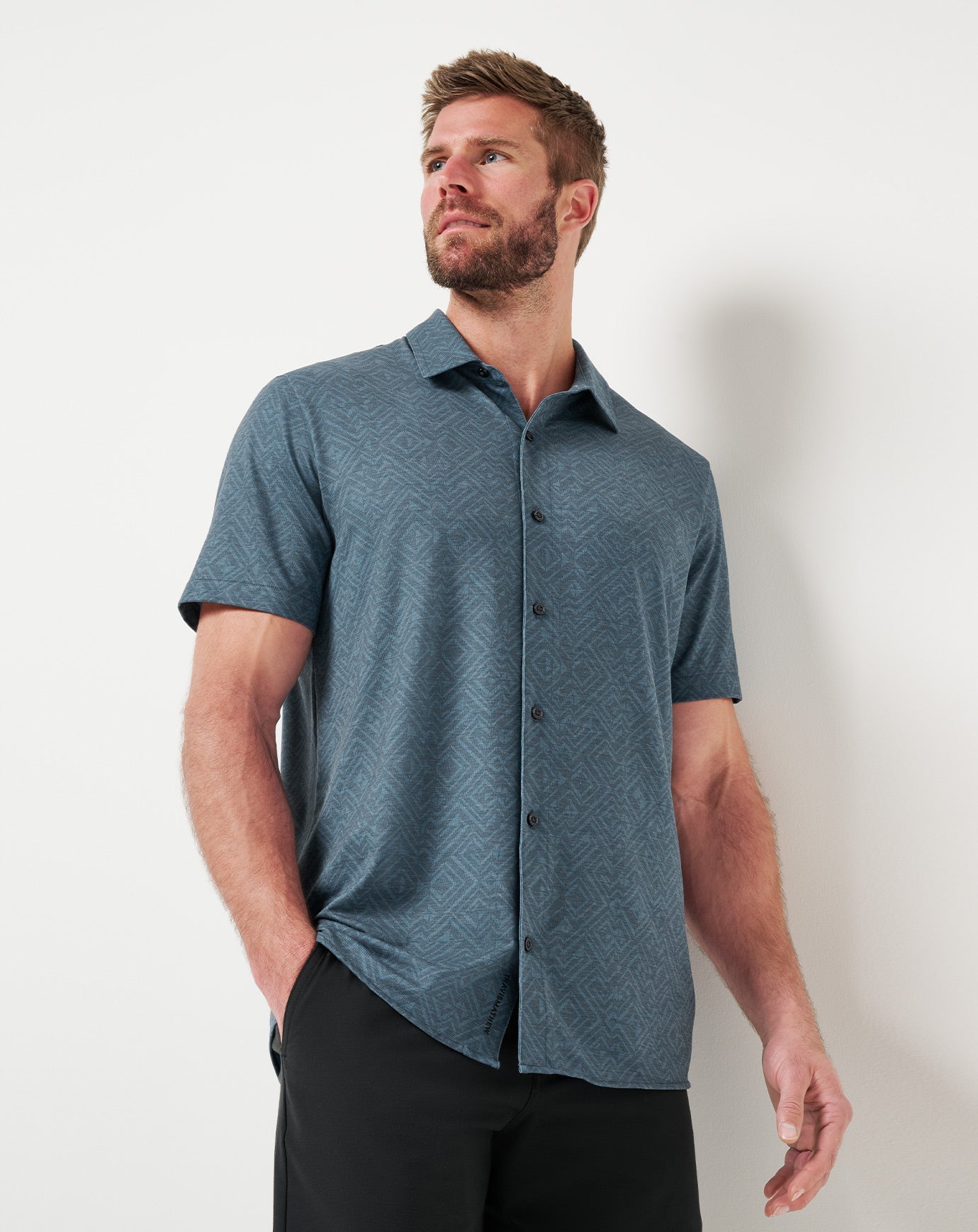 Knit Featherweight Night Button-Up Men/Mood Indigo/Vintage Indigo