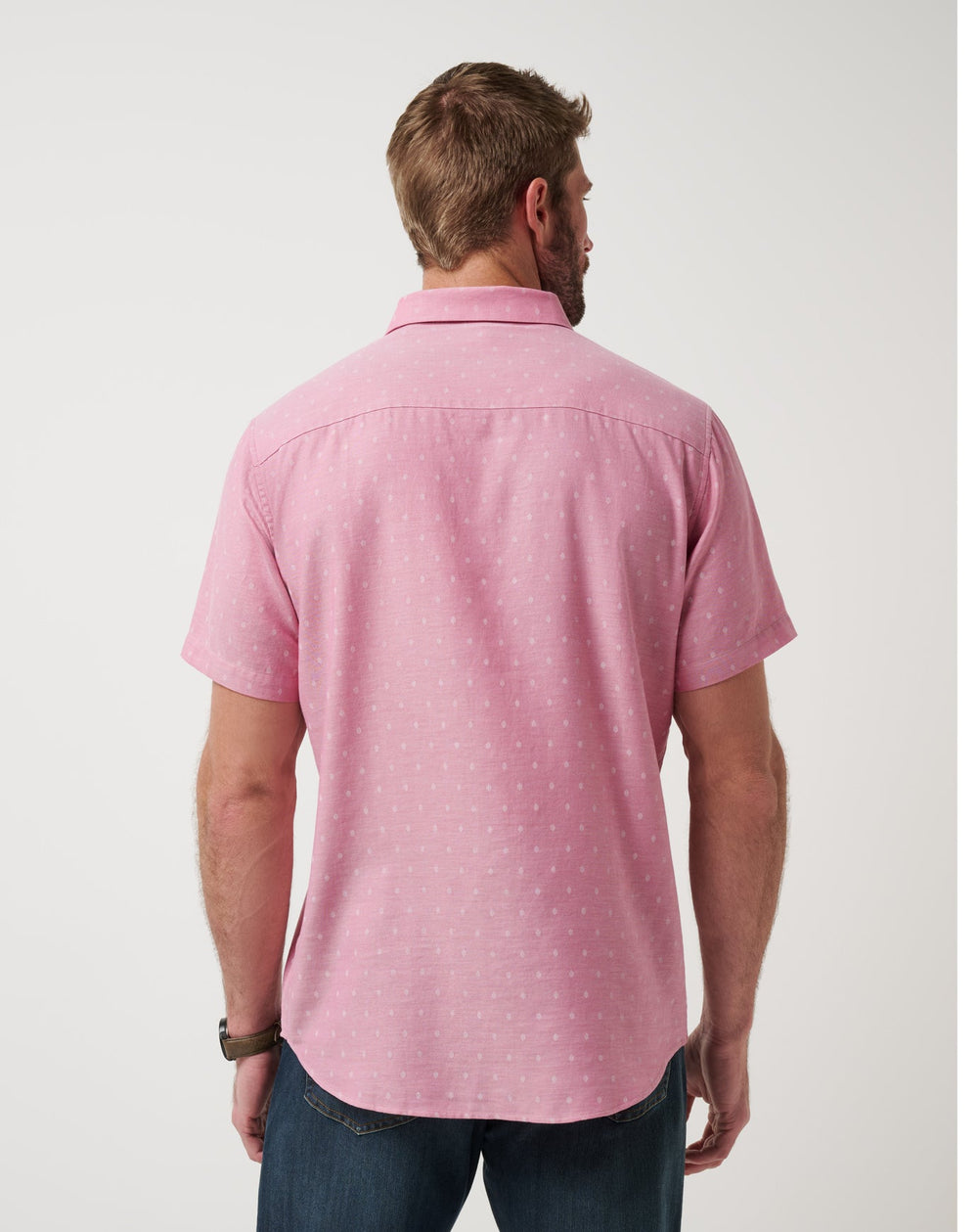 Early Check In Button-Up Men/Heather Rose Wine