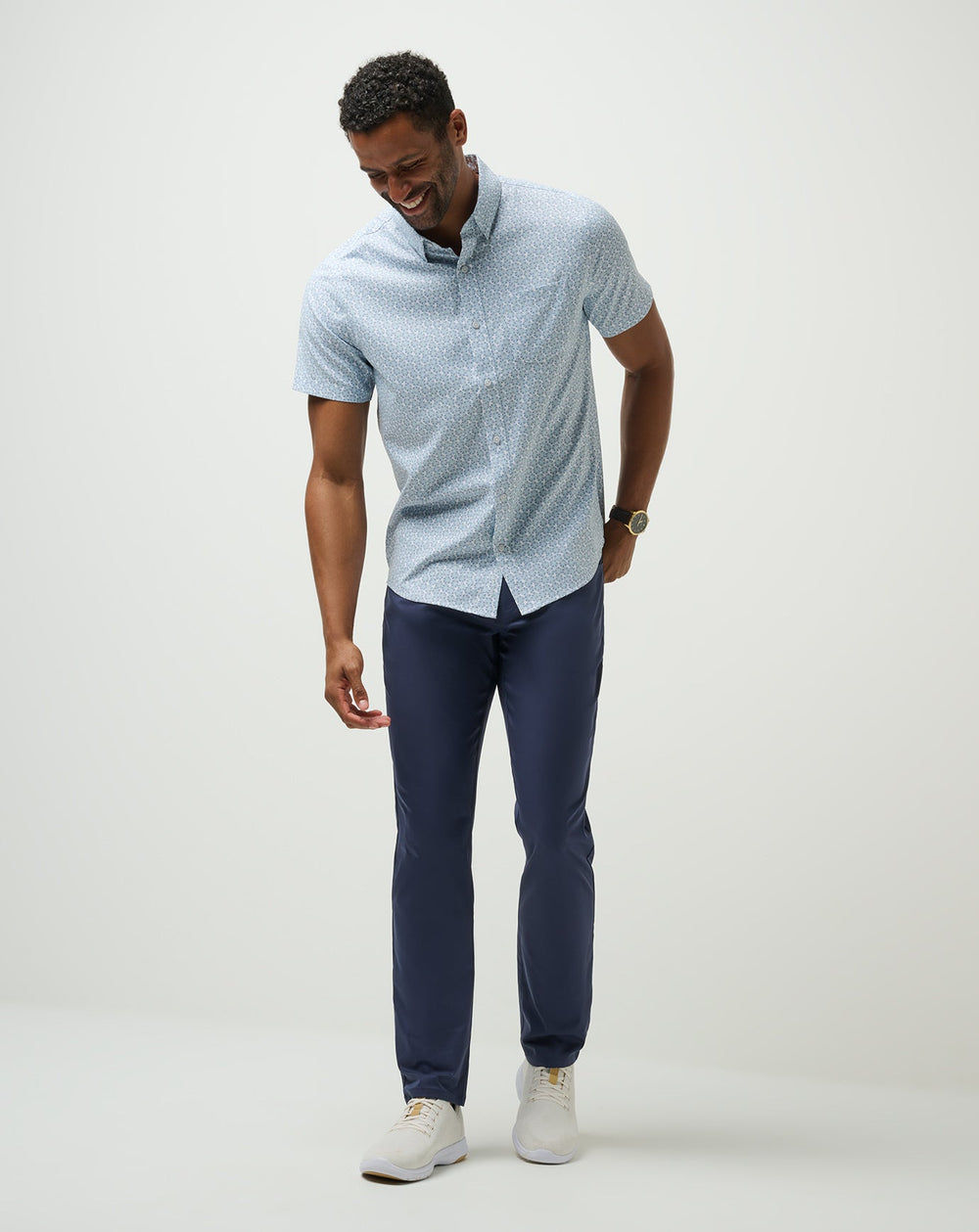 Techwoven Country Mile Button-Up Men/White