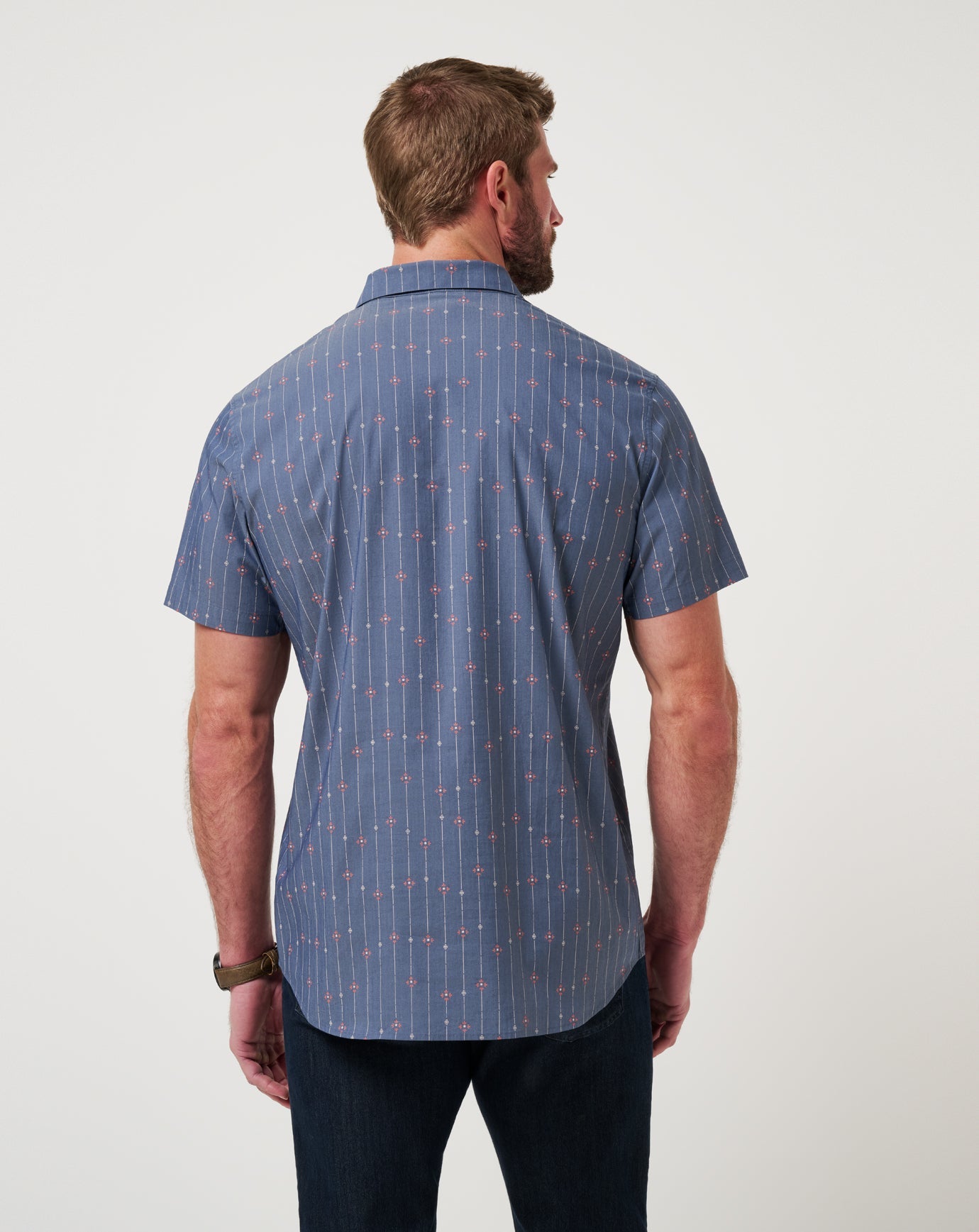 Deco Button-Up Men/Heather Mood Indigo
