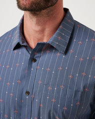 Deco Button-Up Men/Heather Mood Indigo
