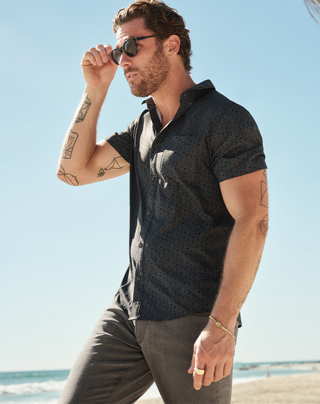 Techwoven Country Mile Button-Up Men/Black