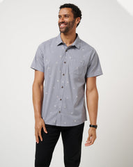 French Riviera Button-Up Men/Quiet Shade