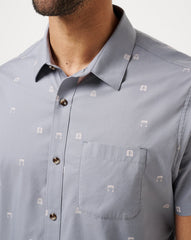 French Riviera Button-Up Men/Quiet Shade
