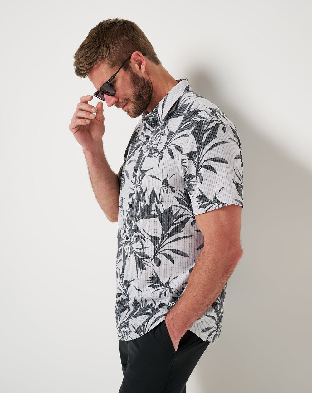 Light Map Button-Up Men/Micro Chip