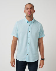 Early Check In Button-Up Men/Cory Blue