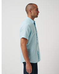 Early Check In Button-Up Men/Cory Blue