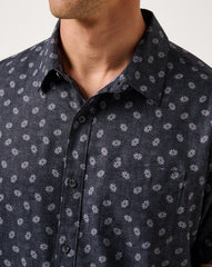 Techwoven Grey Wind Button-Up Men/Heather Black