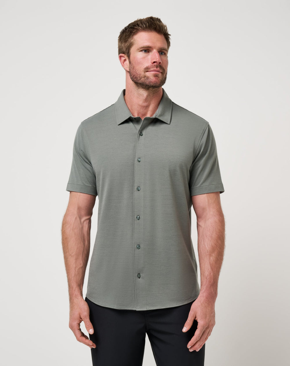 The Heater Button-Up Men/Dark Olive